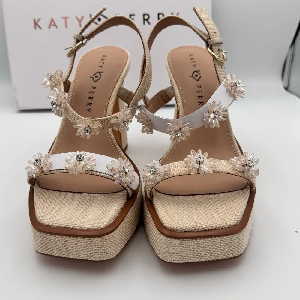NEW in box. Size 9 The Steady Flower Sandal by Katy Perry